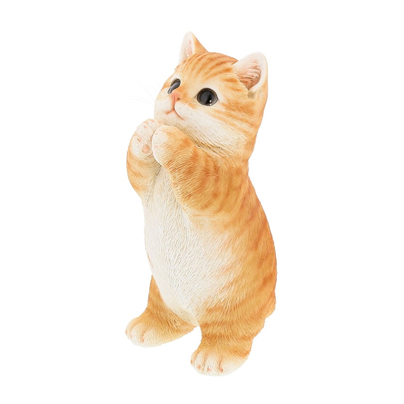 紅石 オブジェ べニーズキャット ちょうだい 茶トラ白 QB-041Y 1個(ご注文単位1個)【直送品】