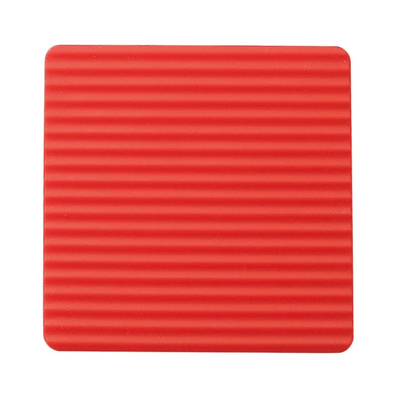えいむ シリコンウェーブコースター 角 レッド 10枚入 GM-37 1パック（ご注文単位1パック）【直送品】