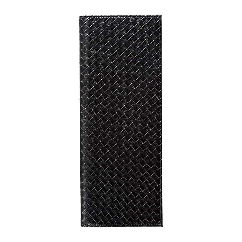 えいむ メッシュレザータッチメニューブック A4 1/2 黒 CLB-494 1冊(ご注文単位1冊)【直送品】