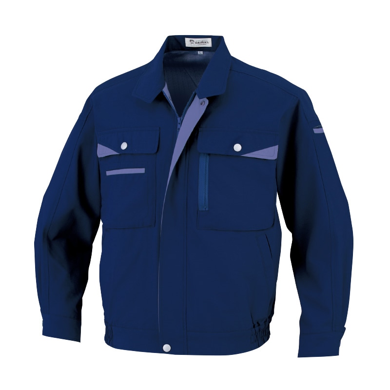 DAIRIKI 長袖ブルゾン ネイビー M 07002 1枚(ご注文単位1枚)【直送品】