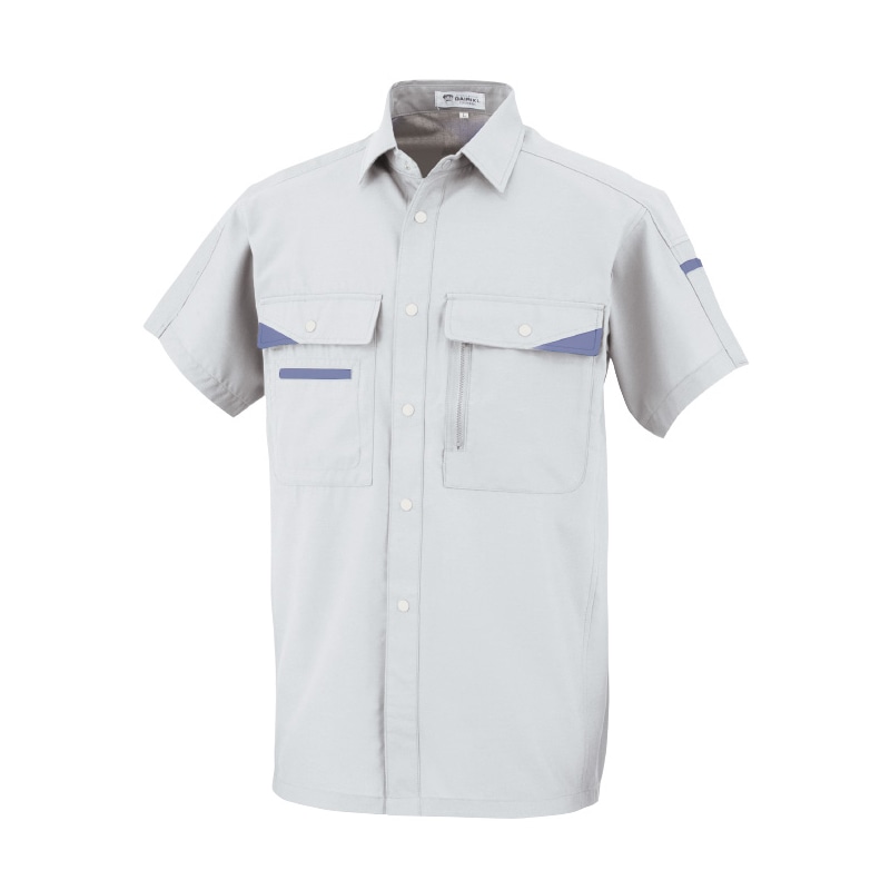 DAIRIKI 半袖シャツ グレー M 07003 1枚(ご注文単位1枚)【直送品】