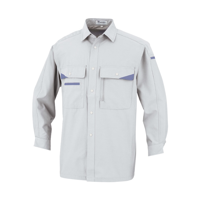 DAIRIKI 長袖シャツ グレー L 07004 1枚(ご注文単位1枚)【直送品】