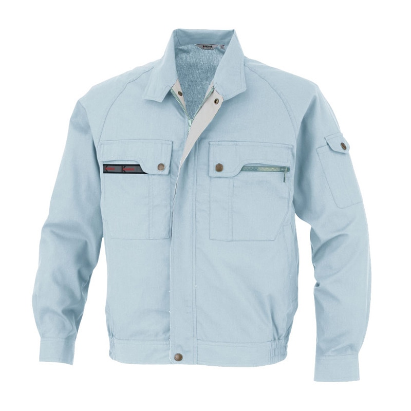 カンサイユニフォーム 長袖ブルゾン グリーン L 30202 1枚(ご注文単位1枚)【直送品】