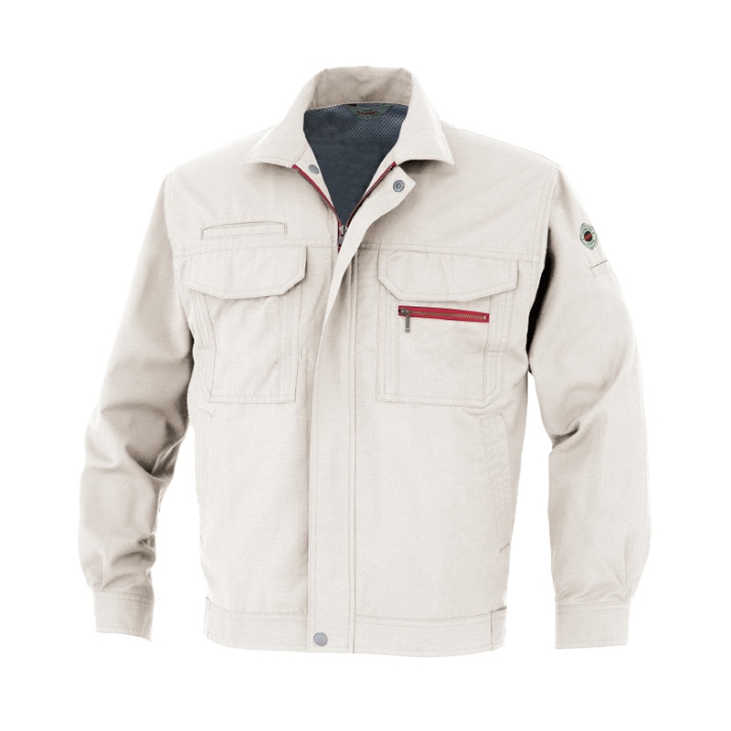 DAIRIKI 長袖ブルゾン アイボリー L 22012 1枚(ご注文単位1枚)【直送品】
