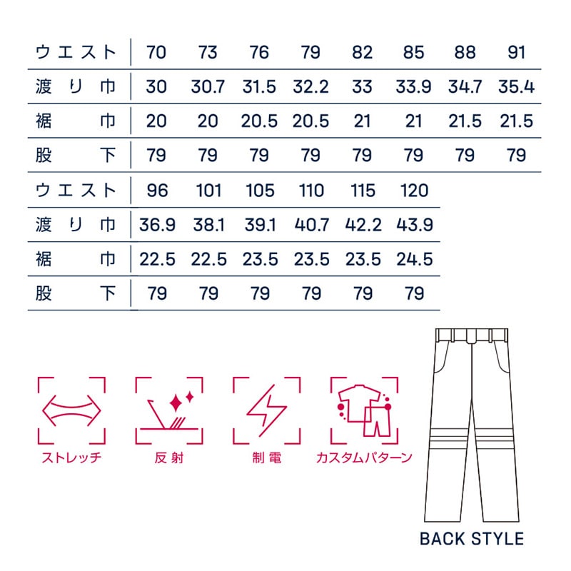 DAIRIKI　スラックス ネイビー　79 31705 1枚（ご注文単位1枚）【直送品】