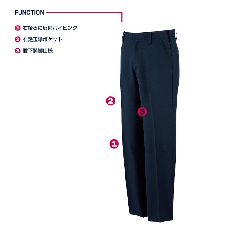 カンサイユニフォーム スラックス ブラック 101 90045 1枚(ご注文単位1枚)【直送品】