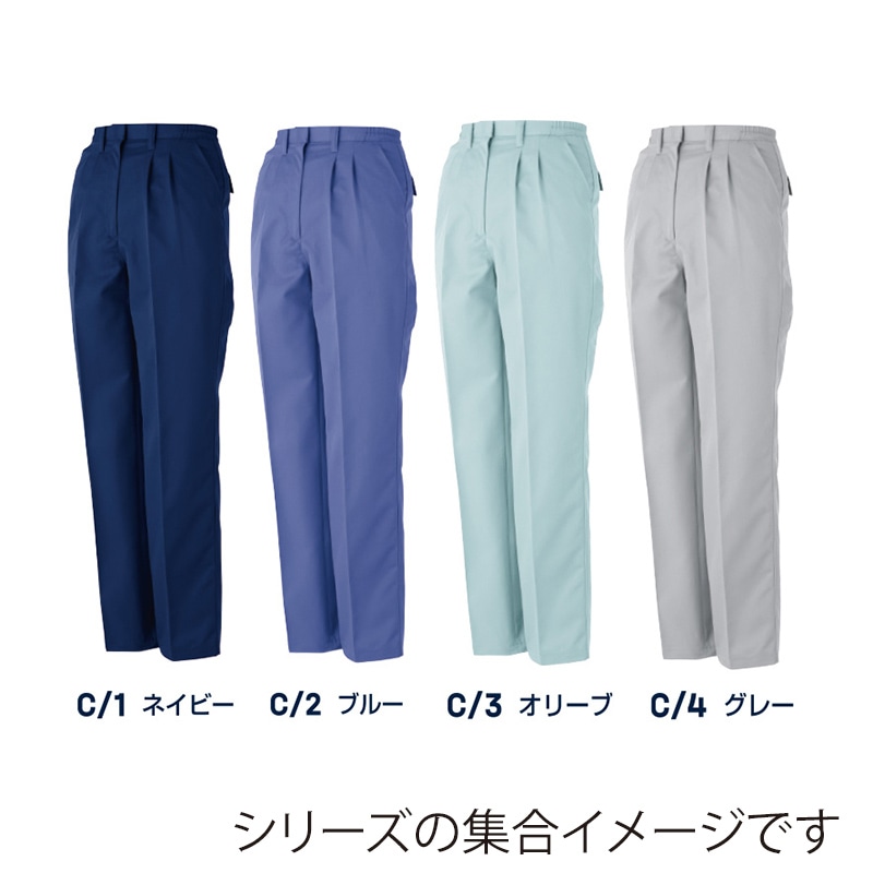 DAIRIKI レディーススラックス ブルー L 16005 1枚(ご注文単位1枚)【直送品】