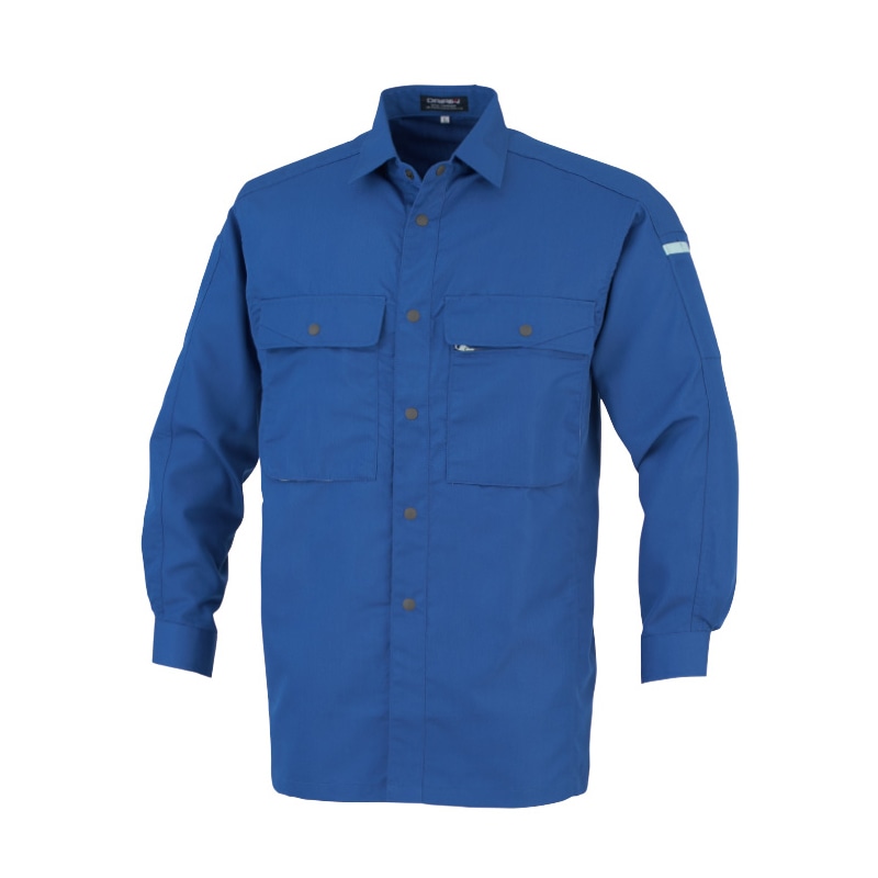 DAIRIKI 長袖シャツ ブルー M 17004 1枚(ご注文単位1枚)【直送品】