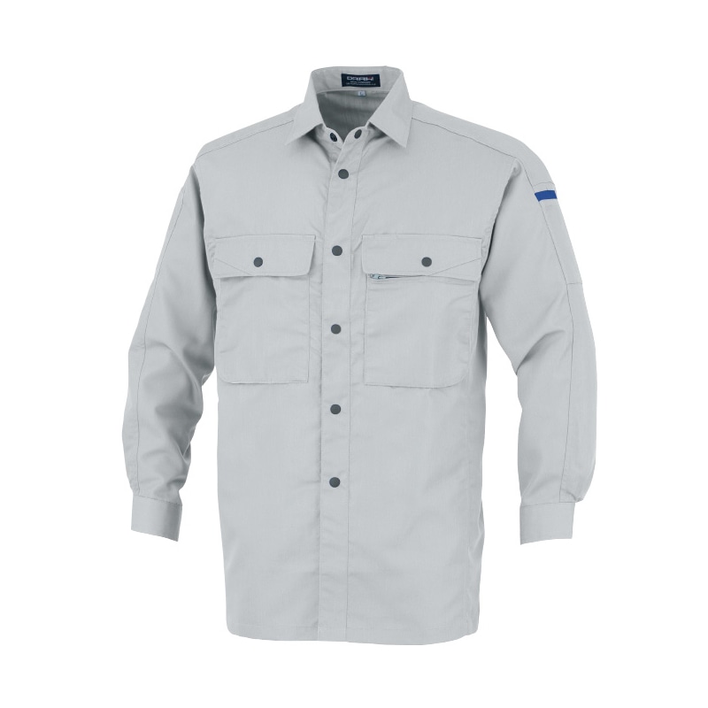 DAIRIKI 長袖シャツ グレー L 17004 1枚(ご注文単位1枚)【直送品】