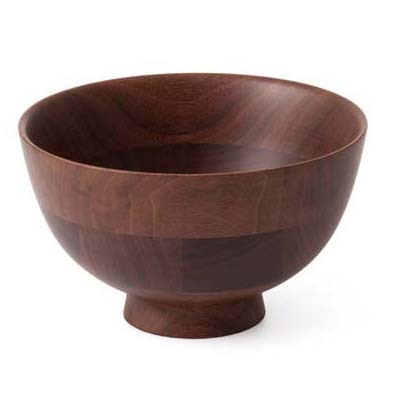 木製食器 ひきよせ 丼 ウォールナット 3段M 130138 1個(ご注文単位1個)【直送品】