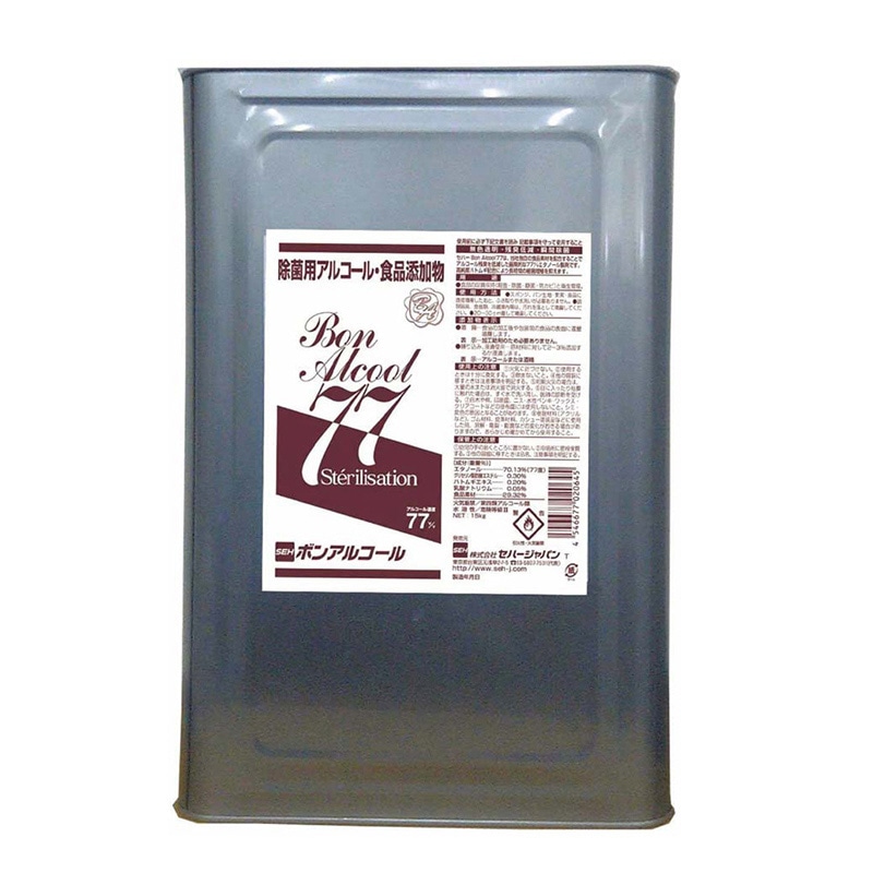 セハー エタノール製剤 ボンアルコール77 15kg 1個(ご注文単位1個)【直送品】