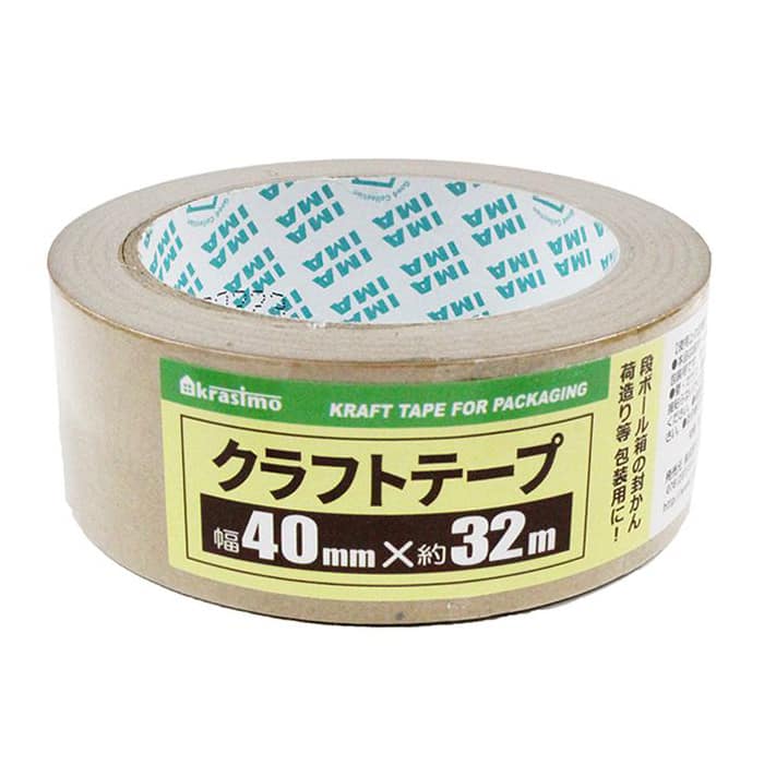 ジャパンプレミアム クラフトテープ 40mm×32m 93633224 1個（ご注文単位10個）【直送品】