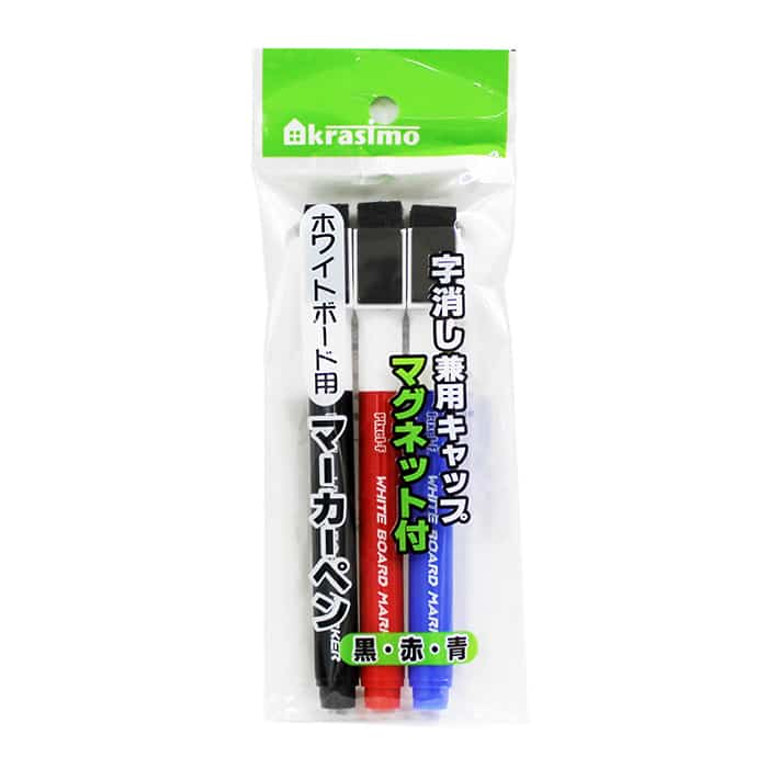 ジャパンプレミアム ホワイトボード用マーカーペン 黒・赤・青 95209115 (ご注文単位10個)【直送品】