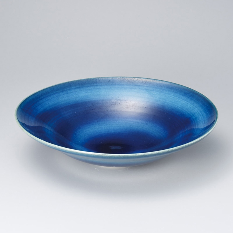 山万 01112-660 マリンブルー12.0丸鉢  1個（ご注文単位1個）【直送品】