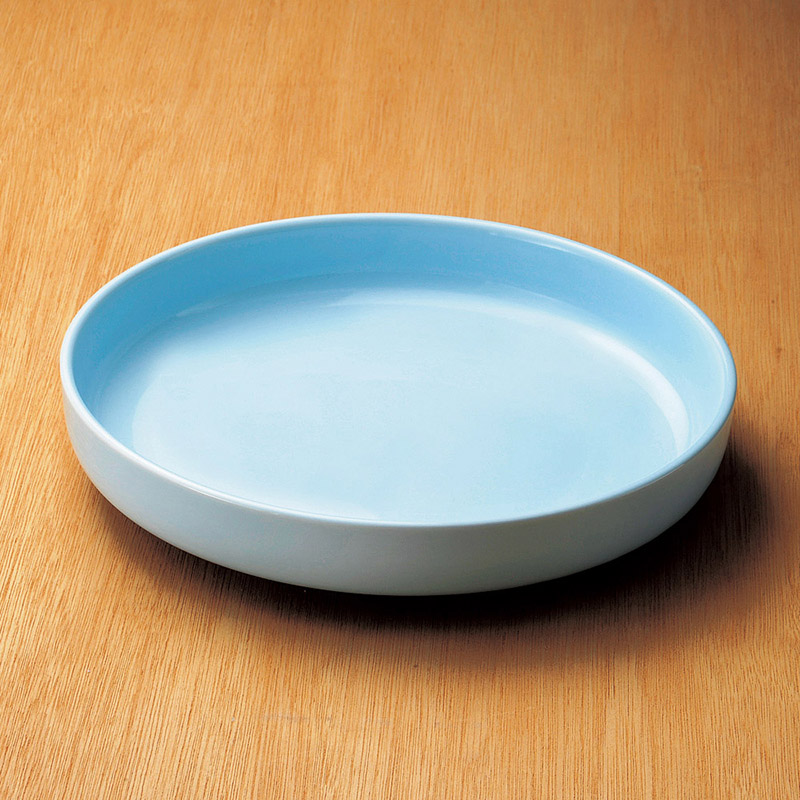 山万 01307-650 青地10号盛鉢(萬古焼) 1個(ご注文単位1個)【直送品】