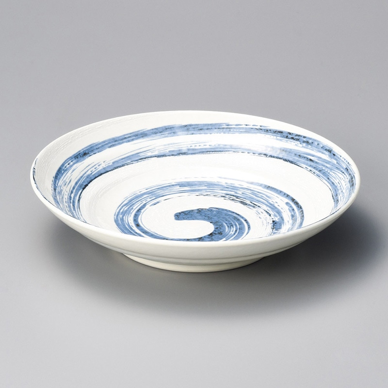 山万 01309-170 粉吹青流9.5ミツワ盛皿  1個（ご注文単位1個）【直送品】