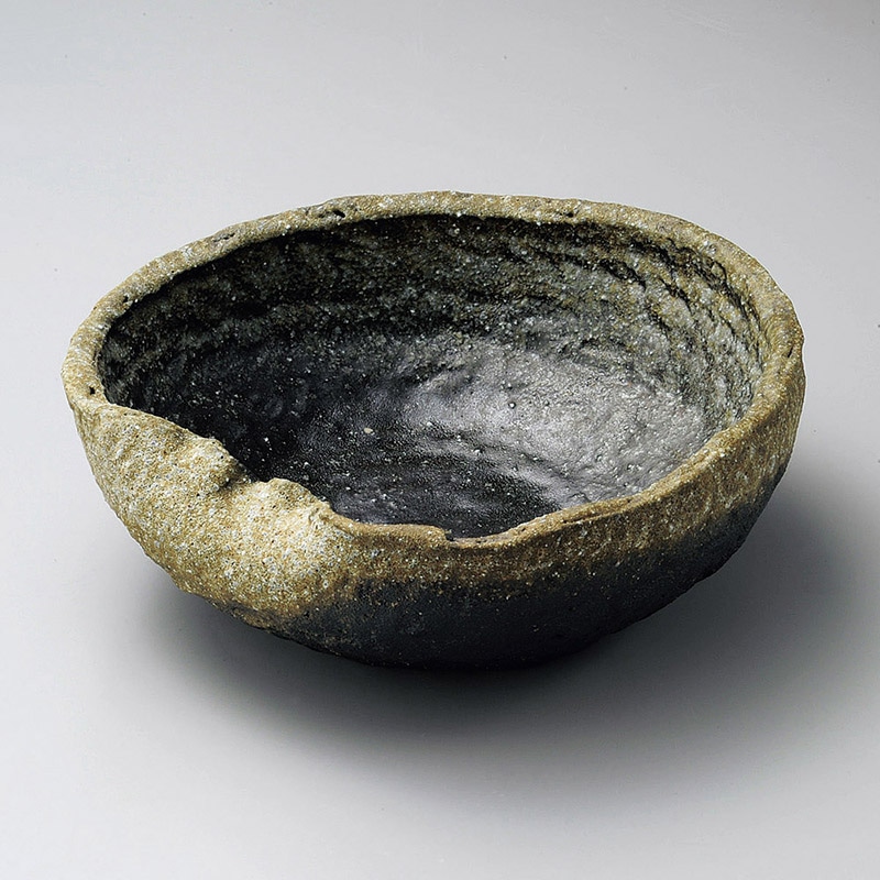 山万 01806-660 窯肌9.0丸鉢(信楽焼)  1個（ご注文単位1個）【直送品】