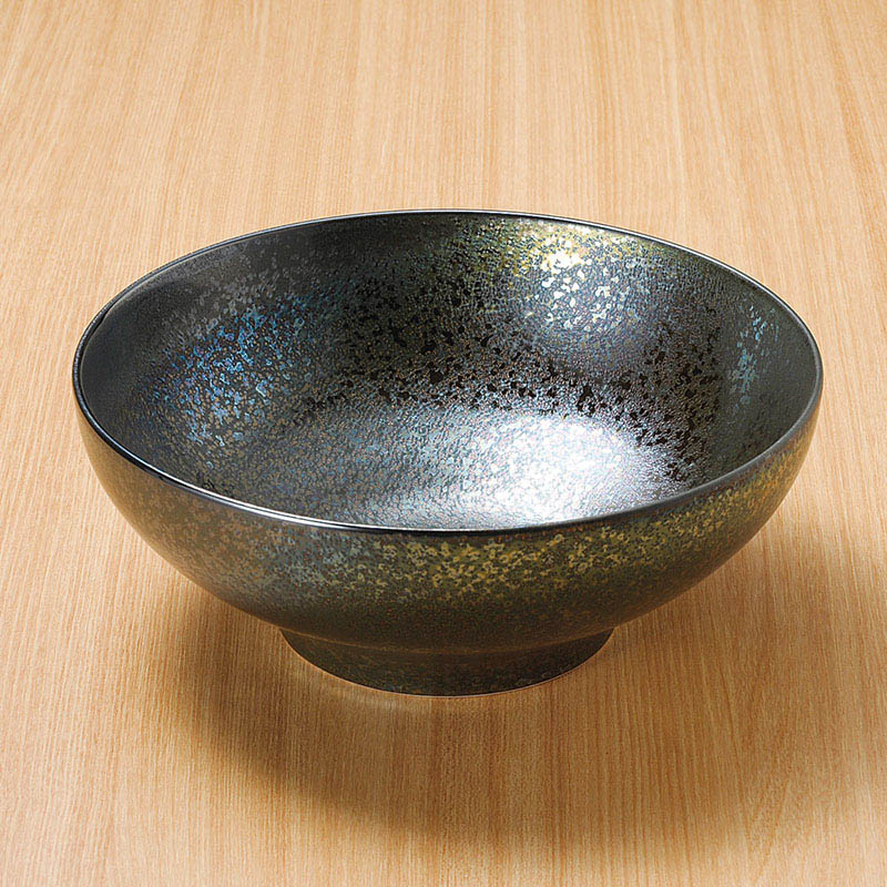 山万 01804-130 黒彩25cm深大鉢  1個（ご注文単位1個）【直送品】