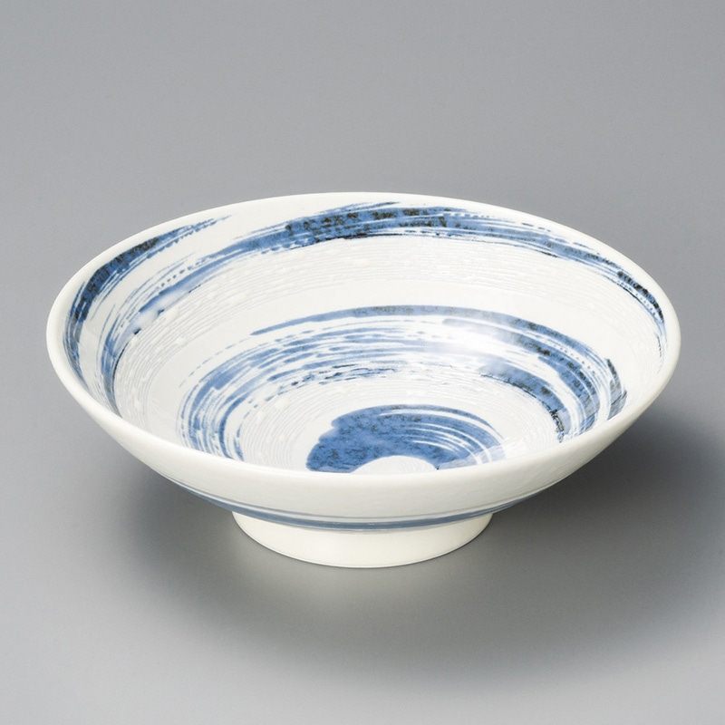 山万 02317-170 粉吹青流8.0盛鉢  1個（ご注文単位1個）【直送品】