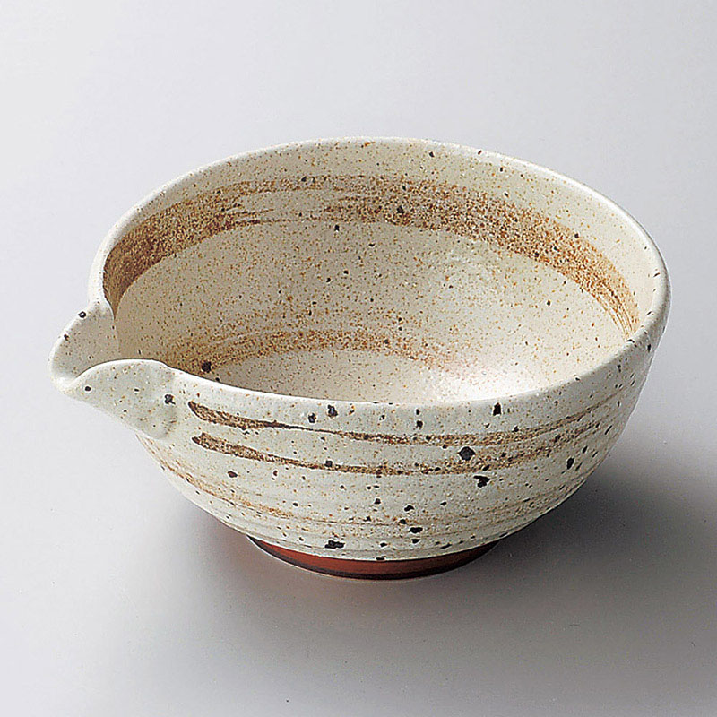 山万 02609-580 梨地茶刷毛目5.0片口鉢  1個（ご注文単位1個）【直送品】