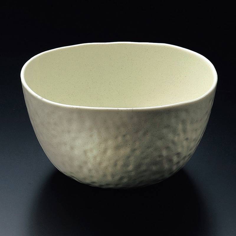 山万 02819-100 粉引風サラダボール(中)  1個（ご注文単位1個）【直送品】