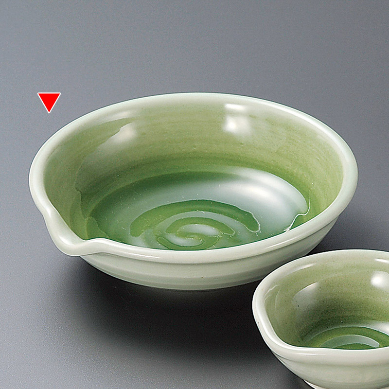 山万 05129-580 緑青磁片口刺身鉢  1個（ご注文単位1個）【直送品】