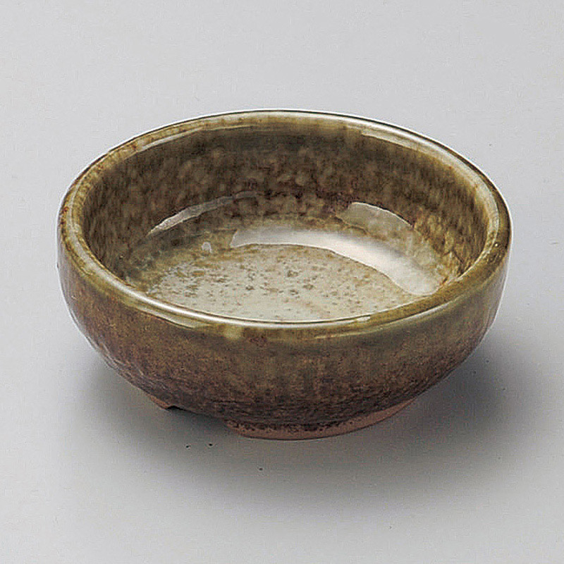 山万 05430-570 織部かすみ三ッ足丸千代久 1個(ご注文単位1個)【直送品】