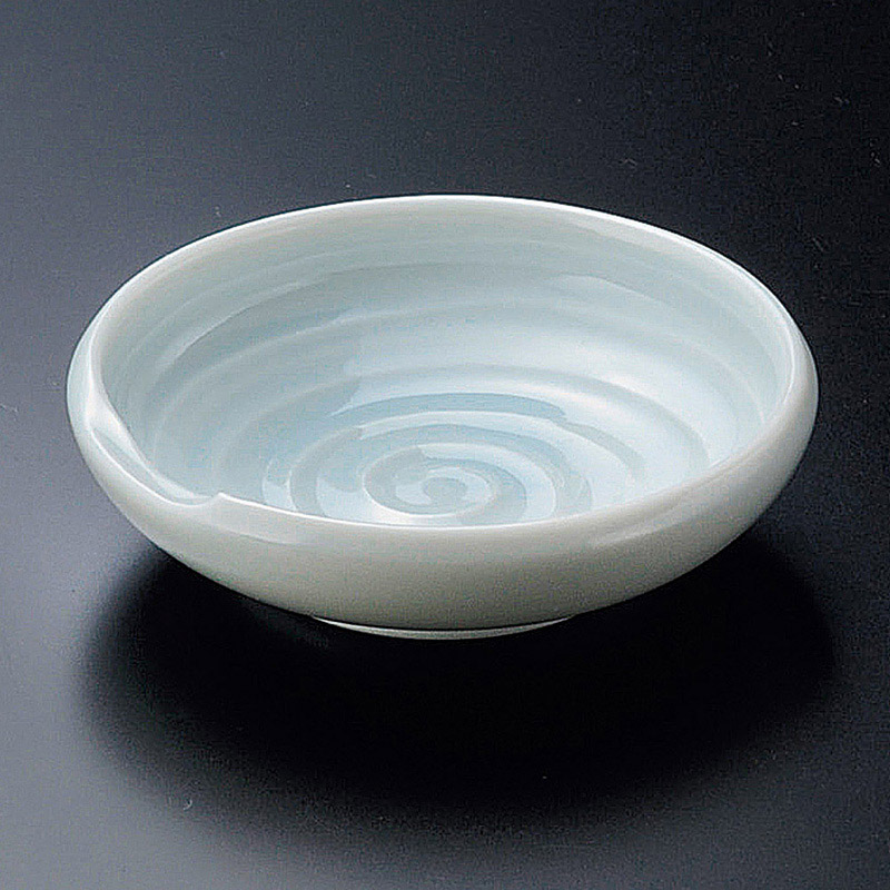 山万 05536-570 箸置付 深口2.7皿青磁 1個(ご注文単位1個)【直送品】