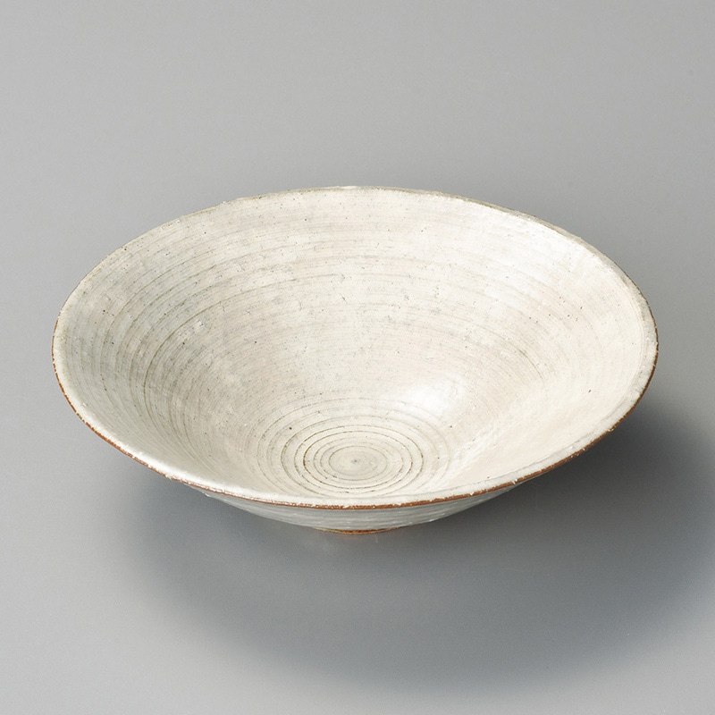 山万 06112-510 粉引渦55平鉢  1個（ご注文単位1個）【直送品】