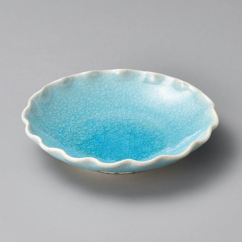 山万 06208-570 トルコブルー輪花5.8鉢  1個（ご注文単位1個）【直送品】