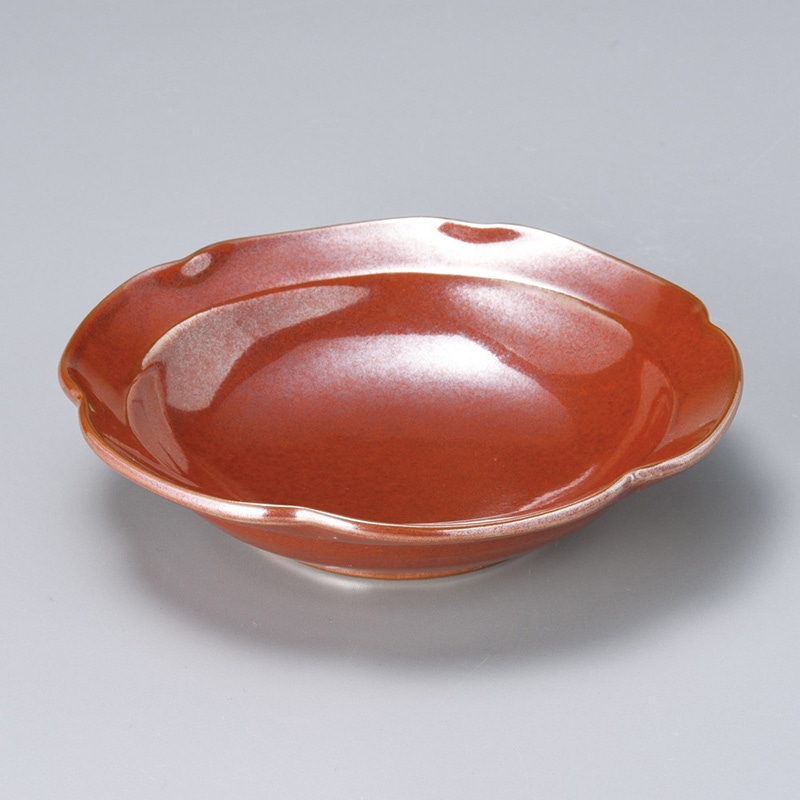 山万 06118-580 紅結晶花型6.0鉢  1個（ご注文単位1個）【直送品】