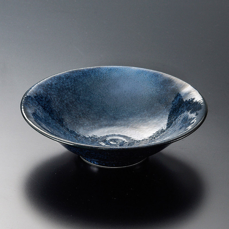 山万 06224-570 コバルト5.5平鉢  1個（ご注文単位1個）【直送品】