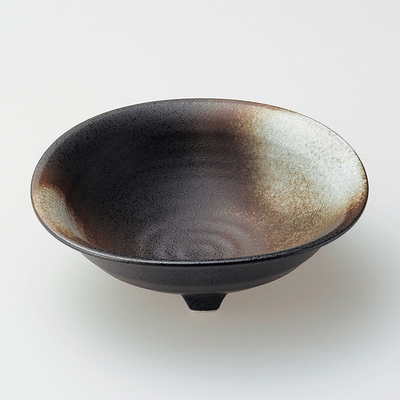 山万 06520-470 白吹天目三ツ足大鉢  1個（ご注文単位1個）【直送品】