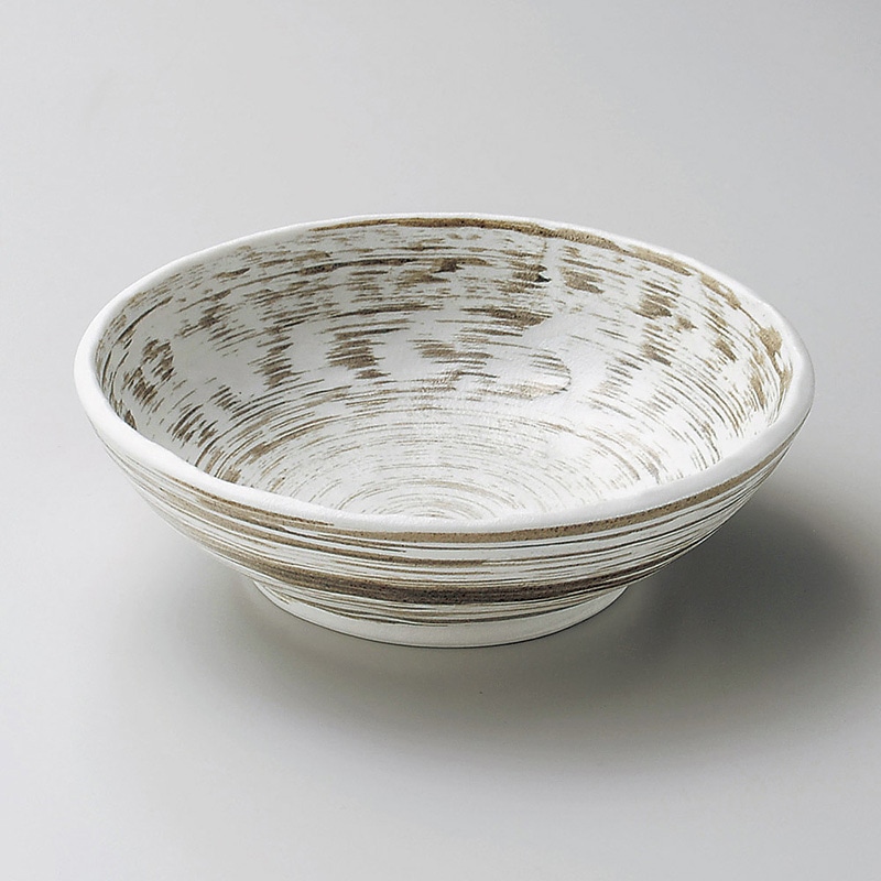 山万 06917-130 茶刷毛目手捻り5.0鉢 1個(ご注文単位1個)【直送品】