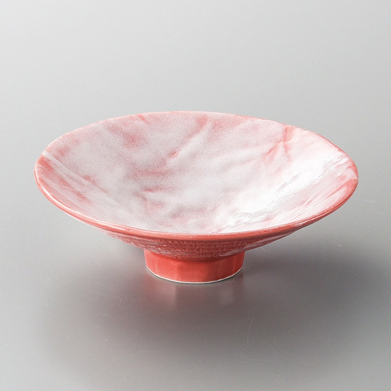 山万 07320-030 赤彩花16cm平鉢  1個（ご注文単位1個）【直送品】