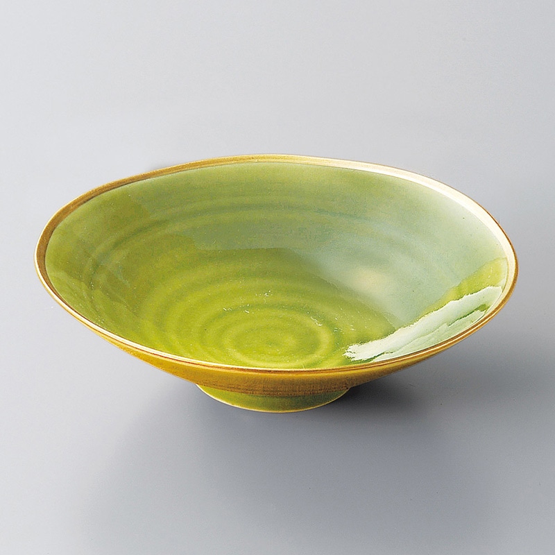 山万 07512-730 四釉金緑平小鉢(有田焼)  1個（ご注文単位1個）【直送品】