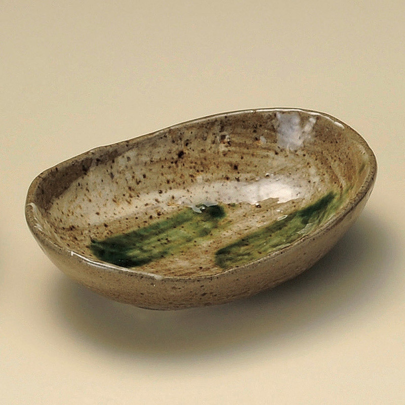 山万 08324-310 黄瀬戸オリベだ円小付 1個(ご注文単位1個)【直送品】