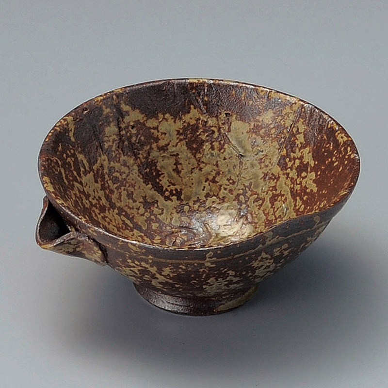 山万 08421-100 茶備前片口小鉢 1個(ご注文単位1個)【直送品】