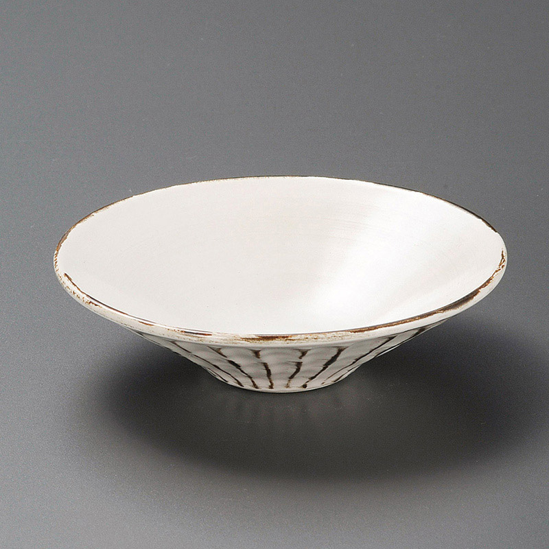 山万 08428-400 錆粉引しのぎ浅鉢(小) 1個(ご注文単位1個)【直送品】