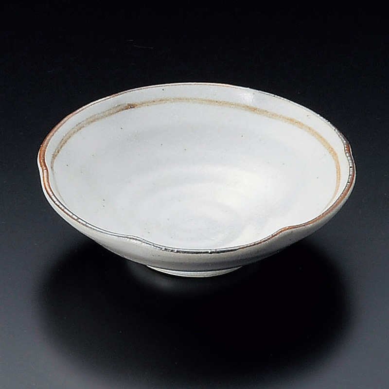 山万 08810-550 志野ライン平小鉢  1個（ご注文単位1個）【直送品】