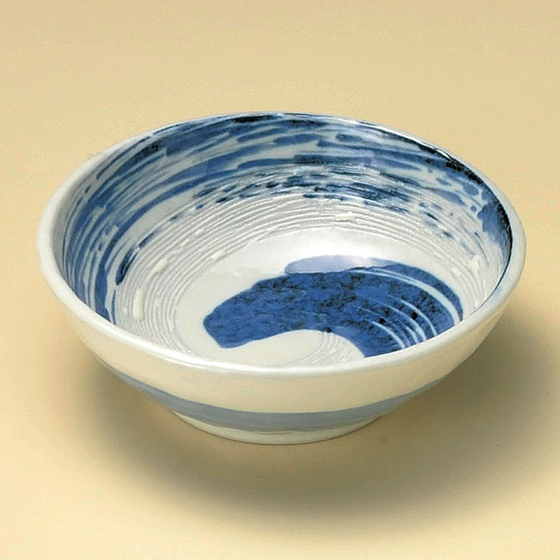 山万 08930-290 粉引青流手捻り4.0鉢  1個（ご注文単位1個）【直送品】