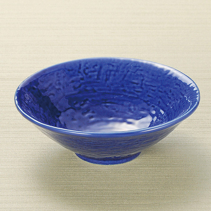 山万 09111-130 ルリ釉平鉢  1個（ご注文単位1個）【直送品】