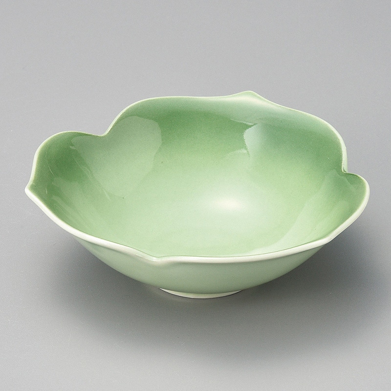 山万 09425-550 緑彩三つ葉小鉢 1個(ご注文単位1個)【直送品】