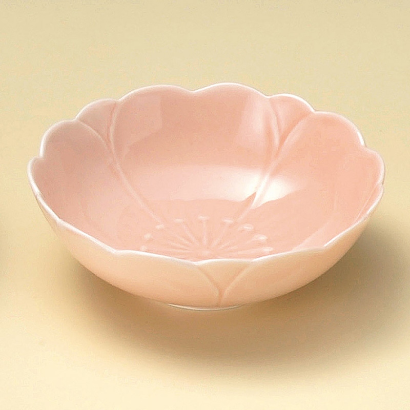 山万 09401-730 さくら 桃釉小鉢Φ12.5 1個(ご注文単位1個)【直送品】