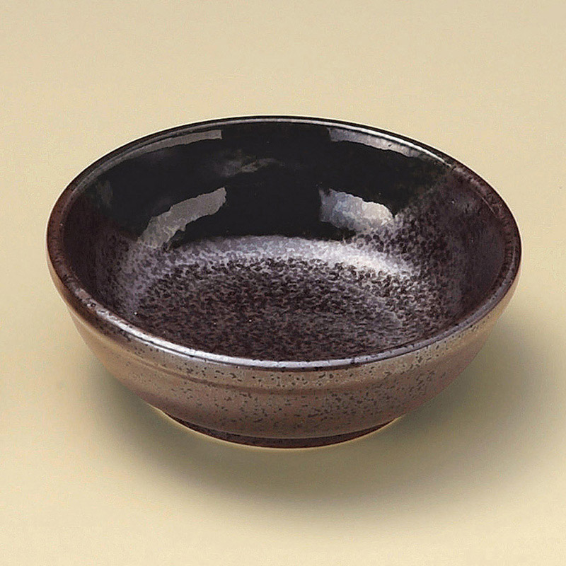 山万 09616-470 黒釉織部掛玉割  1個（ご注文単位1個）【直送品】