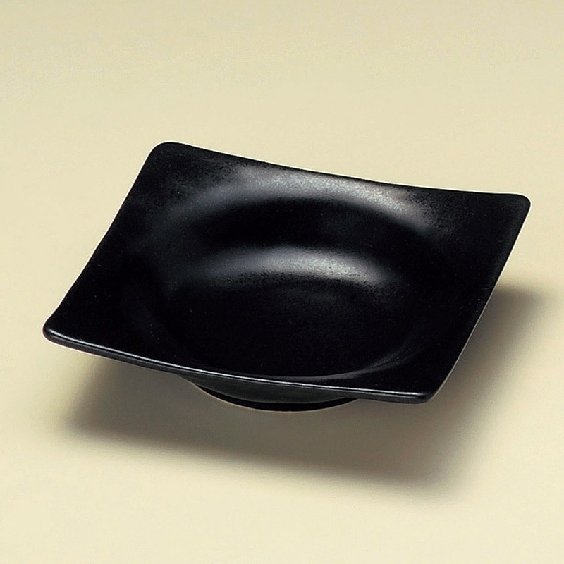 山万 09604-400 黒マット角鉢  1個（ご注文単位1個）【直送品】