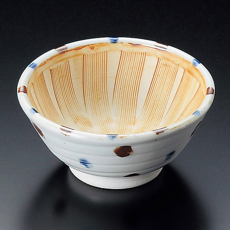 山万 09618-550 水玉すり小鉢(大)  1個（ご注文単位1個）【直送品】