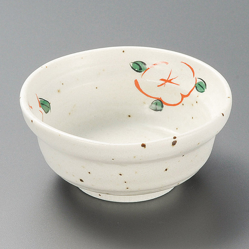 山万 10016-550 白イラボ赤絵花3.6小鉢  1個（ご注文単位1個）【直送品】