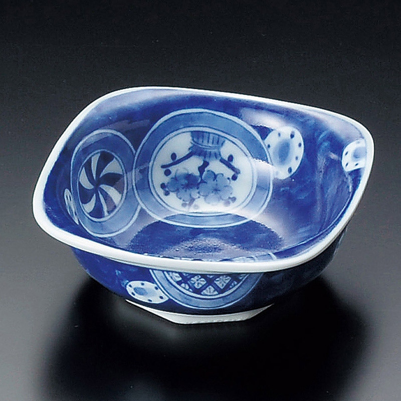 山万 10106-730 濃丸紋小鉢(有田焼)  1個（ご注文単位1個）【直送品】