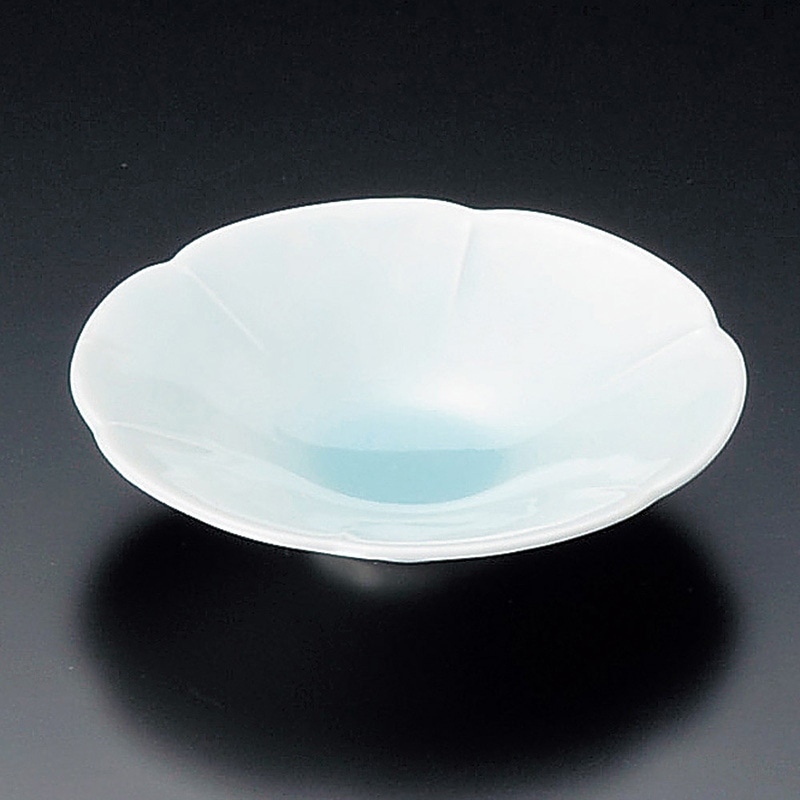 山万 09819-290 青白磁輪花3.5平鉢  1個（ご注文単位1個）【直送品】